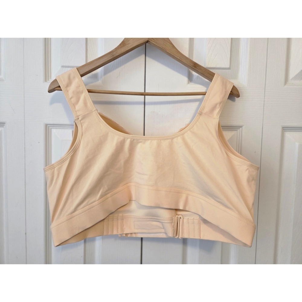 FionaBra Wireless Support Bra Front Close Soze 4XL Beige NWT - Picture 2 of 4